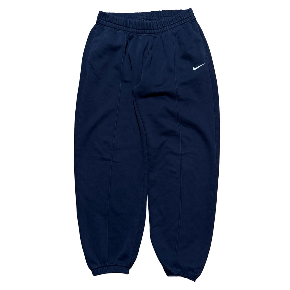 Women’s Nike Micro Swoosh Pleaded Baggy Black Jogger Sweatpants Size L
